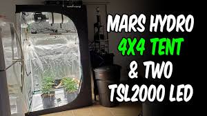 4x4 grow tent led light. Mars Hydro 4x4 Grow Tent Two Tsl2000 Led Lights Unboxing Setup Review Youtube
