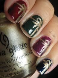 The 12 Days Of Christmas Nails Day 5 Presents Christmas Present Nails Xmas Nails