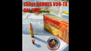 Barnes 308 Win 130gr Vor Tx Ballistic Gel Test