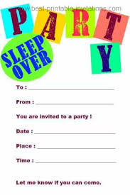 Choose from beautiful invitation templates to create your own invitation in minutes. Free Printable Birthday Sleepover Invitation Templates Best Happy Birthday Wishes