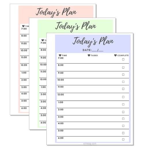 Free Printable Daily Hourly Planner Pdf - UniKeep.com