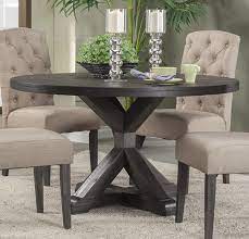 Rustic quartered white oak round dining table top in rustic gray finish. Alpine Furniture Newberry Round Dining Table In Salvaged Grey 1468 25 By Dining Rooms Outlet