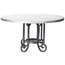 curled leg iron dining table with 60