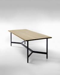 At11 In Solid White Oak And Blackened Cold Rolled Steel Furniture Dining Table Furniture Coffee Table