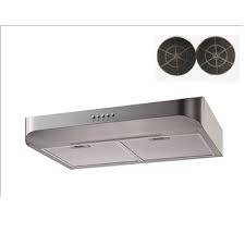 Winflo offers over 200 etl certified range hood models of high quality and innovative design to enhance the beauty and elegance of your kitchen. Winflo Part Ur010c30f Winflo 30 In 350 Cfm Convertible Under Cabinet Range Hood In Stainless Steel With Mesh Charcoal Filters And Push Buttons Vented Range Hoods Home Depot Pro