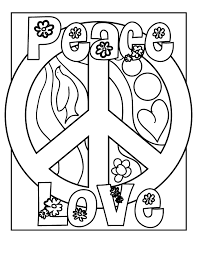 Peace Coloring Pages For Kids Adults And Teens Love Coloring Pages Coloring Pages Flower Coloring Pages