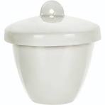 Porcelain Crucible with Lid, Tall Form, 50mL