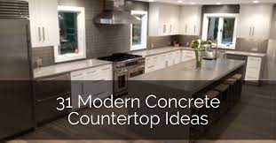 Custom concrete molds, precast concrete countertops and concrete stain continue to be the lead choices for innovative, state of the art designs that are ergonomic and efficient in decorative concrete projects. 31 Modern Concrete Countertops Sebring Design Build