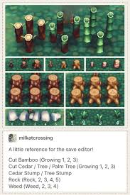 Animal Crossing New Leaf Save Editor Hacking Guide For Placing Rocks Stumps Weeds Acnl Landscaping Tips Petit Jeux Animal Crossing Astuce Animals Crossing