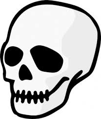 Grey pirate ornament on dark turquoise background. Minimalistic Skull Tattoo Design Free Vector