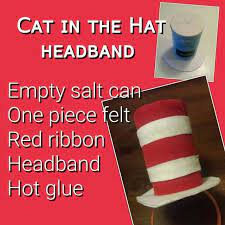 Diy Cat In The Hat Headband Children S Costume Dr Seuss Diy Costumes Dr Seuss Crafts Dr Seuss Costumes