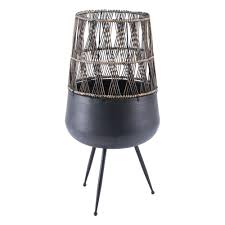 Zuo 11 8 In W X 11 8 In D X 23 4 In H Black Steel Hilo Distressed Planter Distressed Black Decorative Planters Latest House Designs Decor
