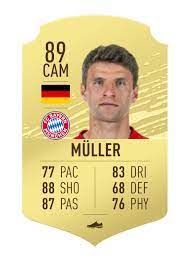 Thomas müller (born 13 september 1989) is a german footballer who plays as a central attacking midfielder for german club fc bayern münchen. Fifa 21 Thomas Muller Card Fifa