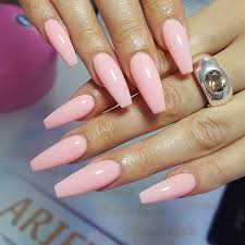 As far as manicures go, acrylic nails are still a fairly new trend. Valentine S Day Nail Art Pink Heart Leopard Page 9 Of 36 Mycolorednails Com Baby Pink Nails Acrylic Baby Pink Nails Winter Nails Acrylic