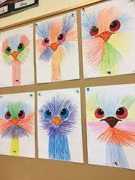 faschingsemus diese woche haben die kinder diese emus gestaltet die augen und den schnabel habe elementary art projects art for kids school art projects