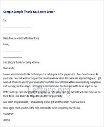Free 4 Sample Thank You Letter To Teacher From Student In Ms Word Pdf