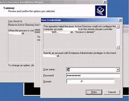 Access Denied Error When Depromoting A Domain Controller Geekmungus