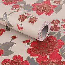 It can help to protect your items from dust, moisture, and wear. Amazon Com Red Vintage Floral Pattern Contact Paper Shelf Liner Self Adhesive For Cabinets Shelves Drawer Arts And Crafts Decal 17 7x78 7 Inches Industrial Scientific