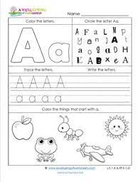 Includes recognizing letters, tracing and printing letters, matching uppercase and . Abc Worksheets Letter A Alphabet Worksheets A Wellspring