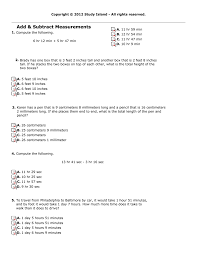 How much are 51 inches in feet? Answers Add And Subtract Measurements