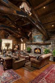 46 Amazing Lodge Living Room Decorating Ideas Decoration Rustic Is So Often Accompanied By The Word Charm So That The T With Images Rustic House Log Homes Cabin Style