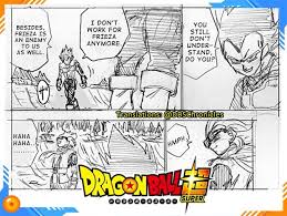 Dragon ball super is a japanese manga series written by akira toriyama and illustrated by toyotarou. Dragon Ball Super Sketches Of Chapter 74 Of The Manga Reveal Key Moment Between Vegeta And Granola Market Research Telecast