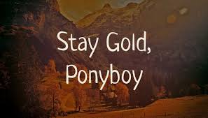 What it basically is about is the cycle of life. Quote Stay Gold Ponyboy Poster Apagraph