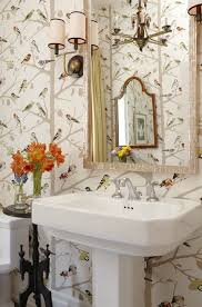 Schumacher Birds And Butterflies Wallpaper Canada Sarah S House Season 4 I Heart Sarah Richardson The Inspired Room Powder Room Wallpaper Bird Wallpaper Powder Room