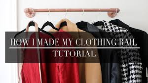 It is on it that you can easily hang your. Diy Wall Clothing Rail Lingywashere Youtube