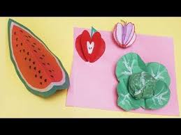 Diy 3d Fruits With Paper Diy Kids Crafts Paper Fruits Making Colour Paper Youtube Paper Fruit Paper Crafts Paper Crafts For Kids