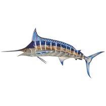 This wall art has a unique style with a colorful fish at the center of a plain background. Metal Fish Wall Hanging Wayfair