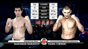 He participated in tournaments of. Kamil Cibinski Vs Makhmud Muradov Mmaa Arena 30 9 2012 Prague Youtube
