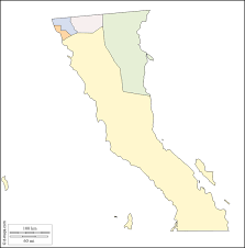 California is the 3rd largest state in the united states, covering a land area of 155,959 square miles (403,934 square kilometers). Lower California Free Map Free Blank Map Free Outline Map Free Base Map Outline Municipalities Color White