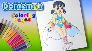 Because of that, children are very respect to this character. Shizuka Coloring Page Draw And Color Doraemon Ãã©ããã Cartoon Coloring Page Forkids Youtube