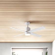 Ceiling fans often have a pull cord or chain. Allmodern 52 Harlingen 4 Blade Led Standard Ceiling Fan With Remote Control And Light Kit Included Reviews Wayfair