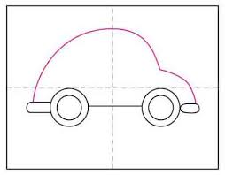 Draw a line to divide the trapezoid into two for the windows. How To Draw An Easy Car Art Projects For Kids