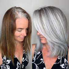 My hair has now what is called a salt and pepper look and i am very happy with it. Stylist S Transformations Shows How Beautiful Gray Hair Color Can Be
