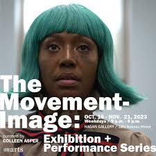 Lecturer in Visual Arts @ColleenAsper unpacks and installs artwork in the  Hagan Gallery @185Nassau for The Movement-Image: Exhibition and Performance  Series which opens to the public Oct. 16