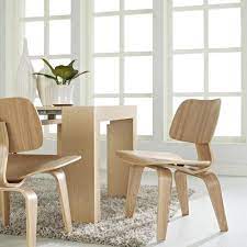 Rare eames herman miller 1953 lcw lounge chair wood calico ash dual tone black. Eames Molded Plywood Dining Chair Wood Base Lekker Home