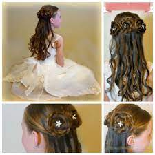 Wonderful Rosette Braids Hairstyle Braided Bun Hairstyles Half Bun Hairstyles Flower Girl Hairstyles