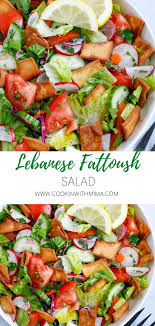 Lebanese Fattoush Salad Recipe In 2020 Fattoush Salad Lebanese Recipes Recipes