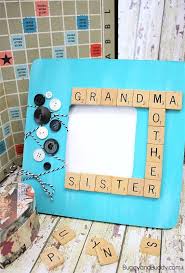 Homemade Mother S Day Gift Idea Diy Wooden Tile Scrabble Letter Picture Frame Kids Can Picture Frame Crafts Homemade Mothers Day Gifts Homemade Kids Gifts