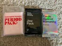 You know the rules, a group selects a czar that plays a black card. Cards Against Humanity Period Jewish And Pride Expansion Packs New Ebay