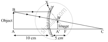 When the convex mirror is replaced with a plane mirror, the image moves 7.0 cm farther away from the mirror. An Object Is Placed At A Distance Of 10 Cm From A Convex Mirror Of Focal Length 5 Cm A Draw A Ray Diagram Showing The Formation Image B State Two Characteristics Of