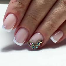 3¿es difícil decorar tus uñas? Decoradas Unas French Con Piedras Colores Unas