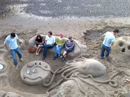 Giant squid attacks survivors of 'britannia'. Beached Giant Squid Shefalitayal