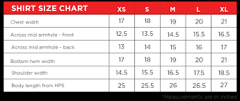 Pf Sub1 2017 Shirt Size Chart Pinoy Fitness