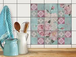 Fliesenaufkleber Set Fur Kuche Bad Design Durch Die Blume Fliesenaufkleber Fliesenfolie Fliesen Verschonern