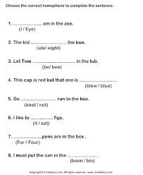 Homonyms Worksheets For Grade 6 In 2020 Homophones Worksheets 1st Grade Worksheets Homonyms