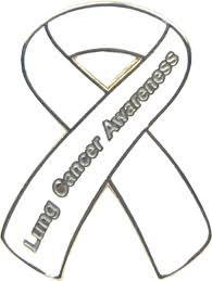 Colors and months for cancer ribbons the color and the stigma it isn't lost on many of us that the color white—or translucent—is less visible than pink. Lung Cancer Awareness Ribbon Pin